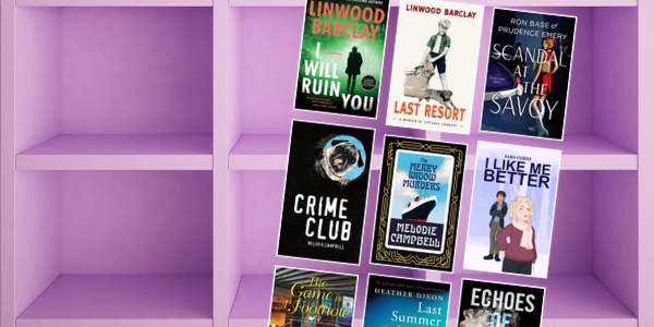 bookshelf with various book covers