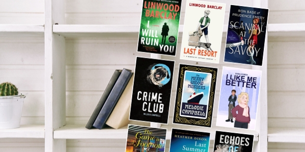 bookshelf with various book covers