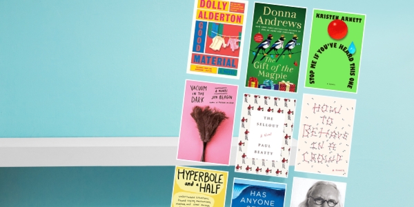 bookshelf with various book covers