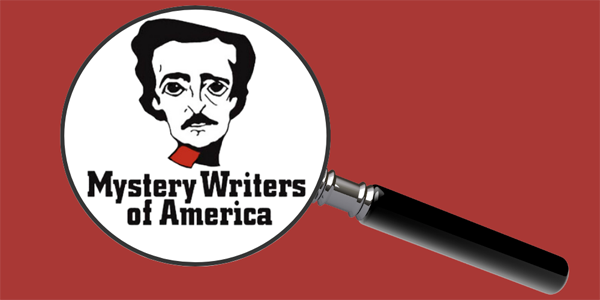 edgar award logo inside a magnifying glass beside text mystery writers of america