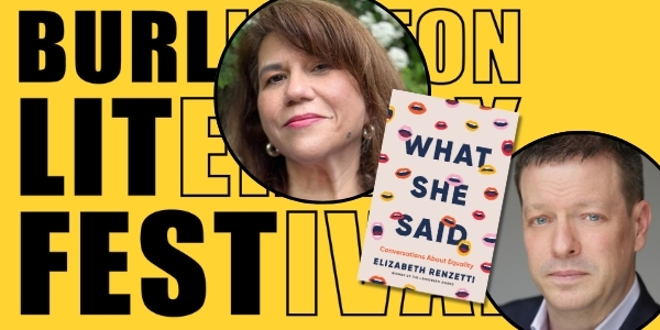 headshots of Elizabeth Renzetti and Doug Saunders beside book cover