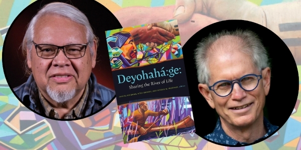headshots of Rick Hill and Daniel Coleman beside the book cover