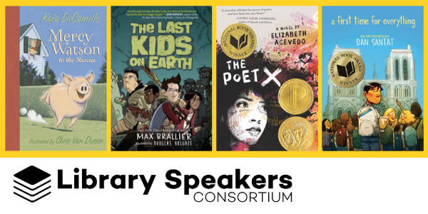 Library Speakers Consortium logo and book covers