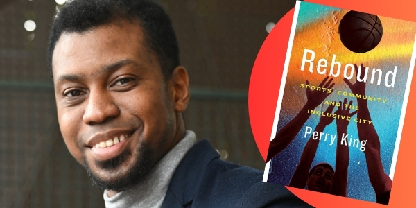 headshot of Perry King beside book cover of Rebound