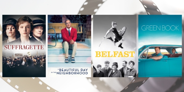 four movie posters of the films featured in March