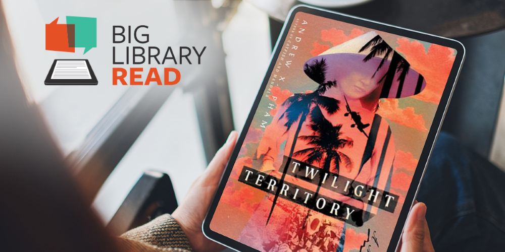 tablet displaying cover of Twilight Territory
