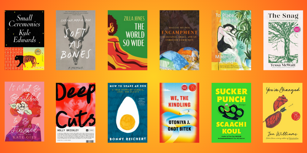 twelve covers of books featured in the list