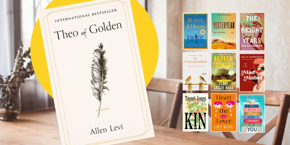 cover of Theo of Golden beside various book covers