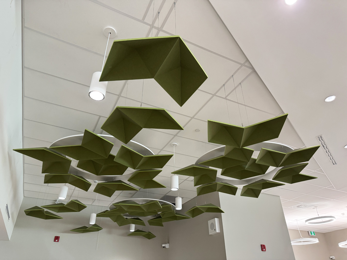 flying books ceiling in Children's Area