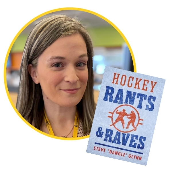 headshot of Heather beside book cover