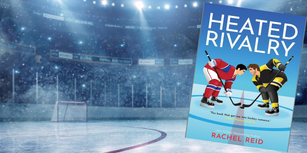 book cover and hockey arena