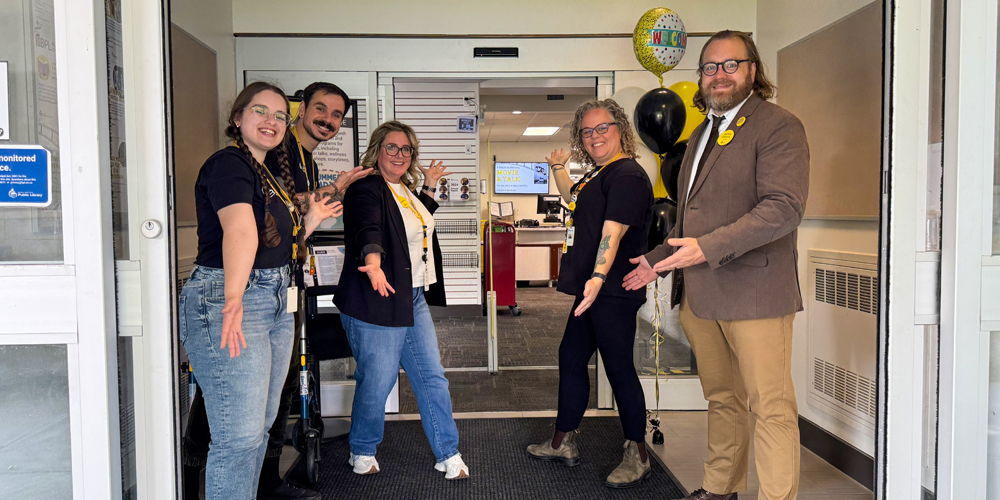 aldershot Branch staff at entrance