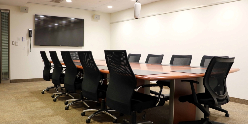 conference table and chairs in the Frank Rose Room