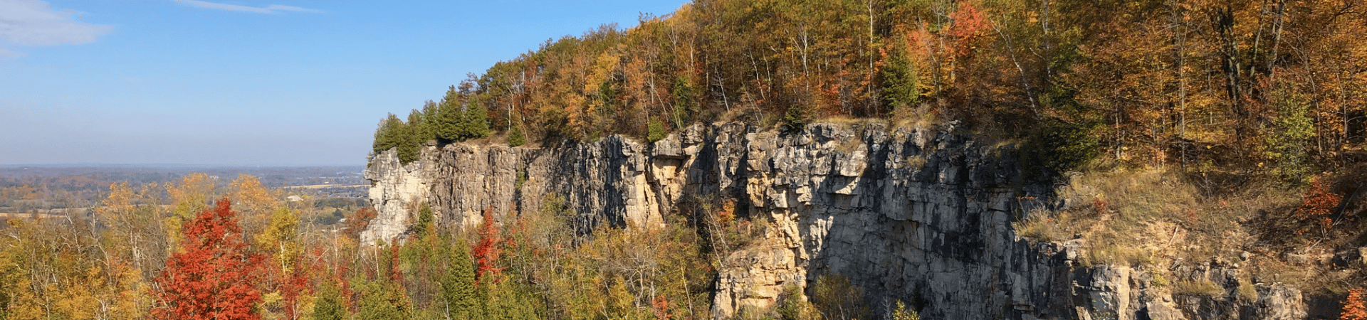 A photograph of the Niagara escarpment in fall.