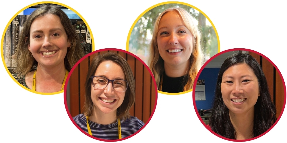 headshots of Sarah, Remy, Kathleen, and Denise