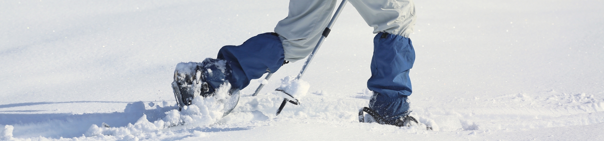 person snowshoeing